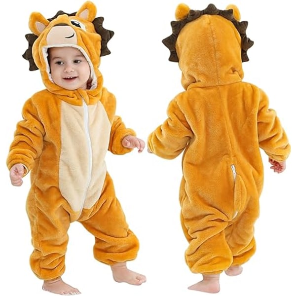 （1） Passer for høyde 100 cm Baby Onesies Animal Pyjamas Jumpsuit