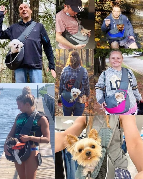 Hunde bæretaske åndbar mesh slynge taske til hund og kat hvalp