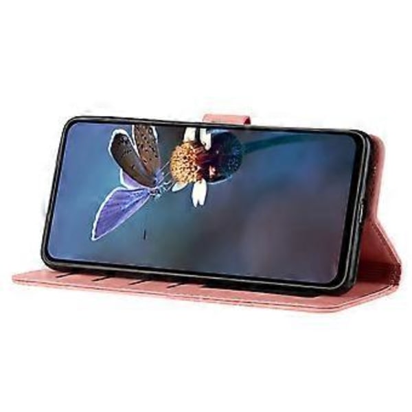 Fodral för Samsung Galaxy A16 5G/A16 4G med blomdesign, plånboksfodral i läder med handledsrem Style D
