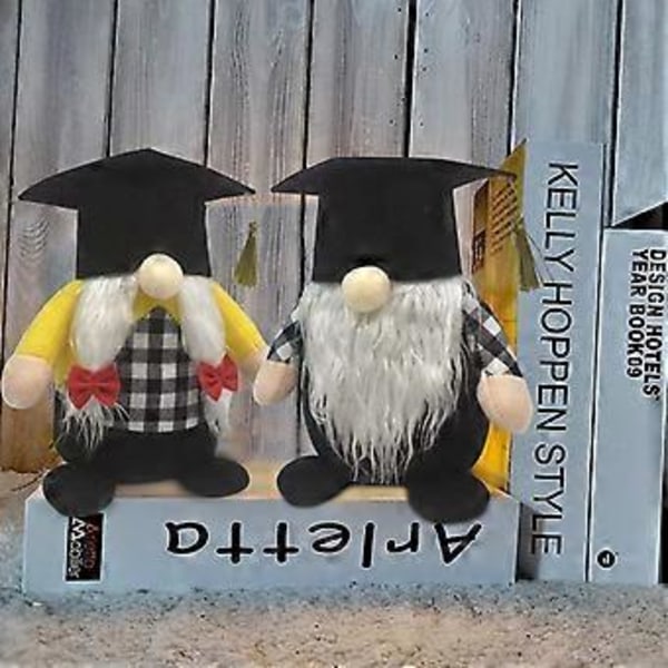 Examensgnome 2025 för Dockprydnad Älva Dvärg Hem Bondgård Kök Dekoration Moustache