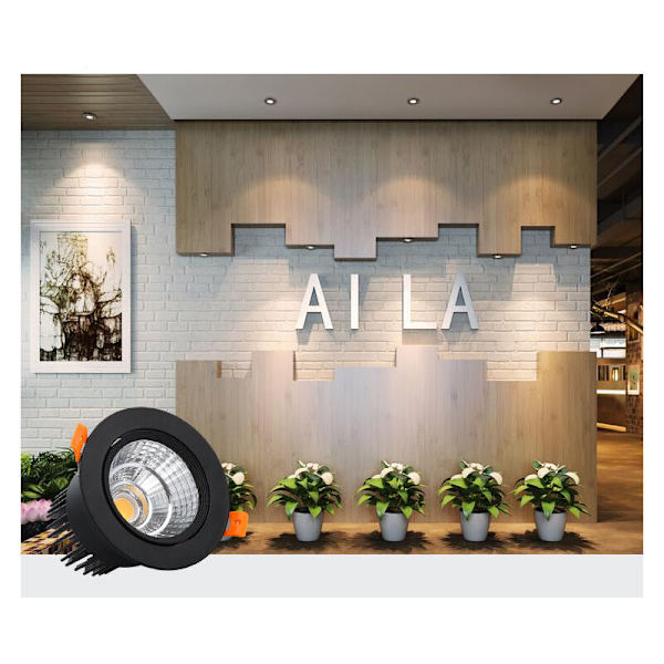2 Pak LED Indbyggede Spotlights, 3W COB Indbyggede Loftlampe