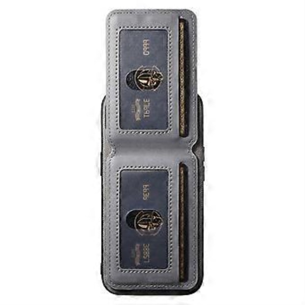 Skal för Xiaomi Redmi 13C 4G Tygtextur Läder+PC+TPU RFID-blockerande Mobilskal med Korthållare Grey