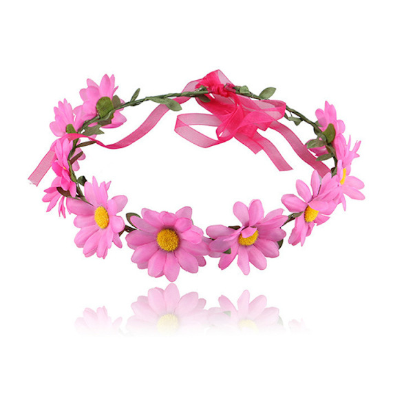 4-delad blomsterkrans solroshuvud flerfärgad blomma huvud