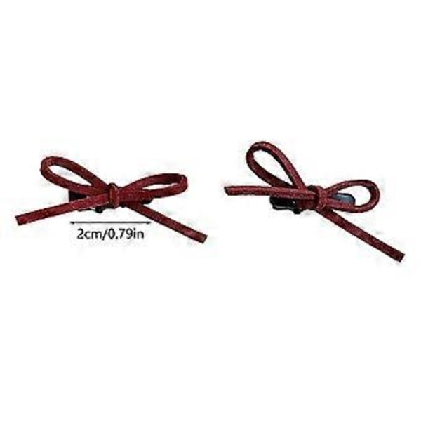 Hårklämma Rosett 2000-talsstil Balletcore Liten Rosett Platt Klämma Balletcore Hårnål Rosett Elegant Hårklämma för Toffsar Röd Red