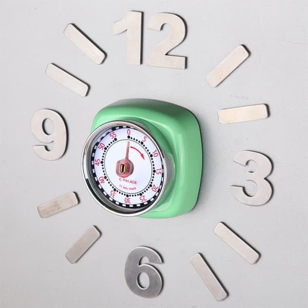 Magnetisk Retro Køkken Timer (Mintgrøn), Klassisk Mekanisk Co