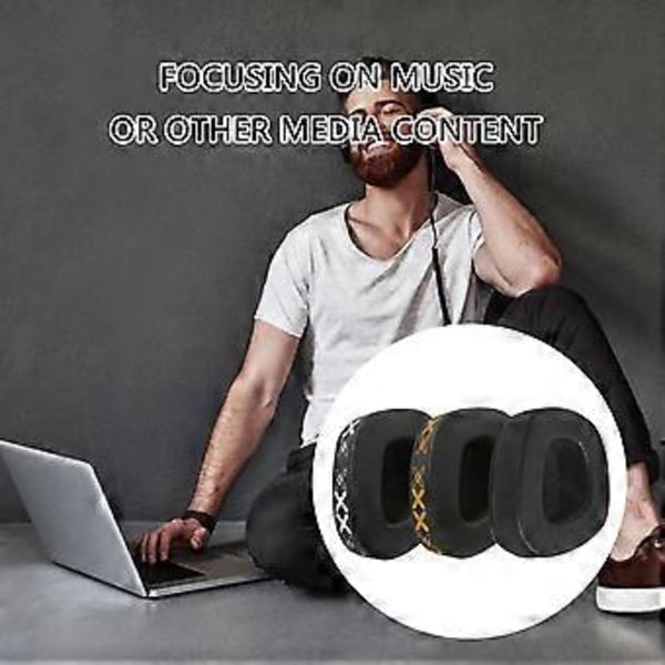 Komfortable ørepuder til headsets, ørepuder til professionelle gamere, avancerede støjreducerende ørepuder, udskiftning black print