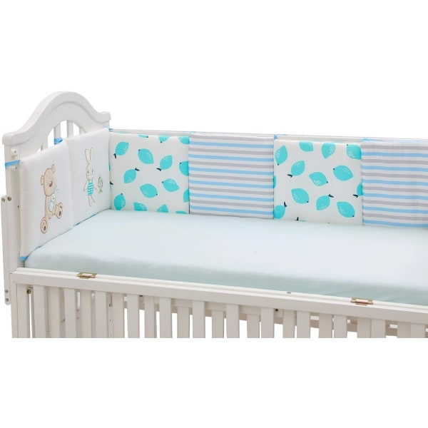 6pcs Bed Edge Nest Protective Headboard Baby Crib Bumper 30x30cm