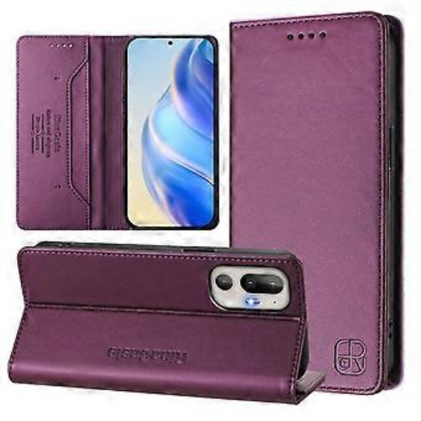 Magnetiskt Läderfodral För HTC U24 Pro Violet