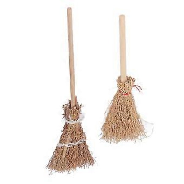20 stk. Mini Heksekost Bambus 14CM 10CM Halloween Håndverk for Cosplay Party