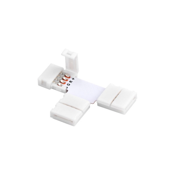 LED-remsanslutning 10 mm 4-stifts T-formad RGB-anslutning LED-remsljusanslutningar 5 st