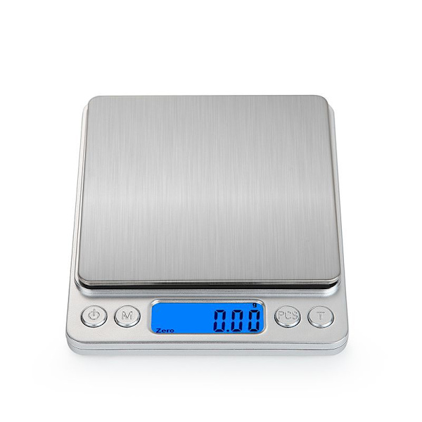 Digital køkkenvægt USB genopladelig 3kg/0,1g Digital bagefo