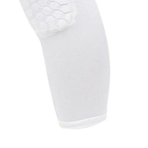 2 st knäskydd, unisex, förlängt honeycomb anti-kollisions kompressions knäskydd, basket vit L
