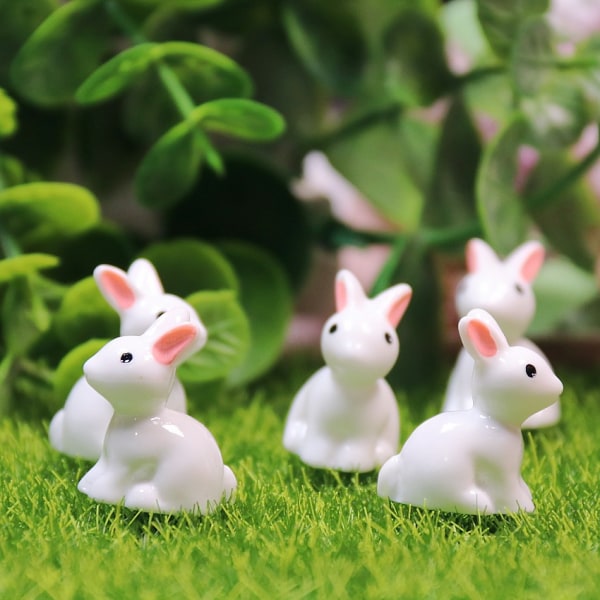 1stk Craft Garden Rabbit Miniatures 2,3x1,4cm påskedag