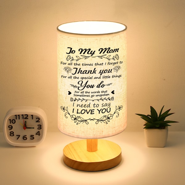 Mors dag-present, födelsedagspresent till mamma, skrivbordslampa med tyglampa, sänglampa, Alla hjärtans dag-present till mamma och mormor
