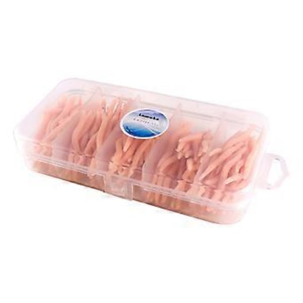 150 stk. Kunstige Bløde Fiskeorm Fiske Maddiker Ferskvands Grejboks (Pink) Pink