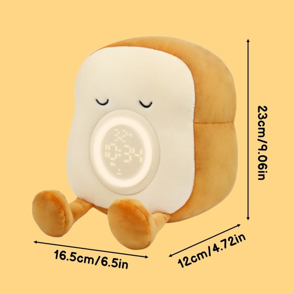 Cute Kids Alarm Clock,Cute Toast Girl Alarm Clock,Educational Ala