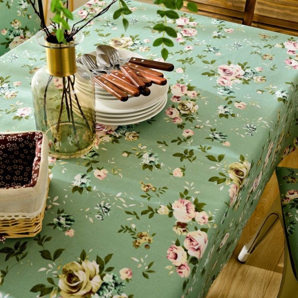Mote design blomstertrykk duk hjem vaskbar bomull
