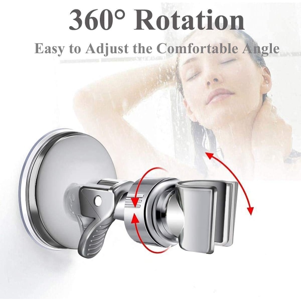 Utbytbar handhållen duschhållare, 360° rotation sugkopp Sho