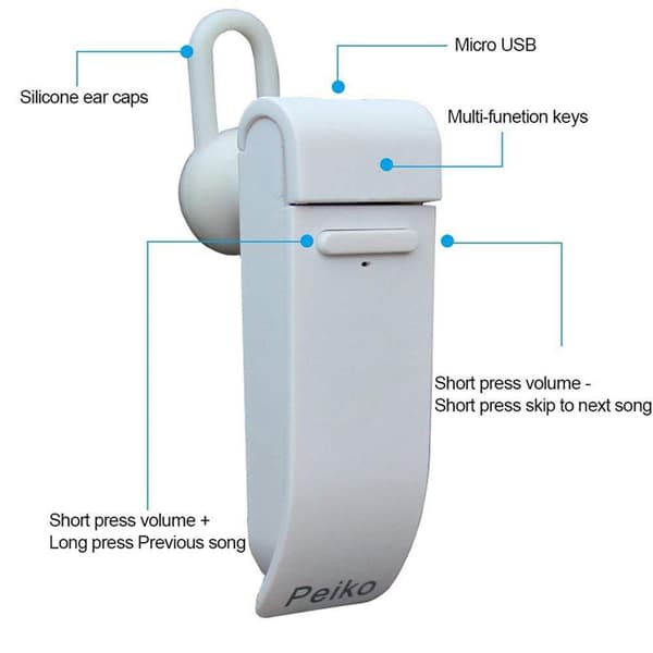 Øretelefonoversetter-headset, smart flerspråklig oversettelse Blu