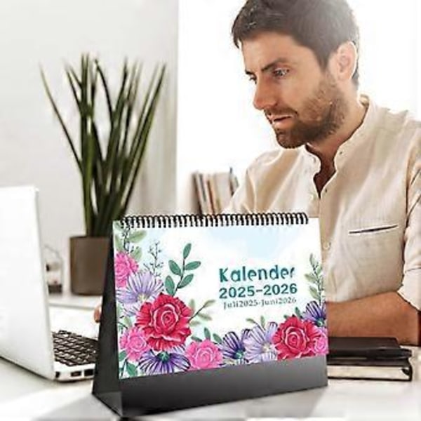 2025.7-2026.12 Månedlig Gave Skrivebord Engelsk Skrivebordskalender Ornament Gave D