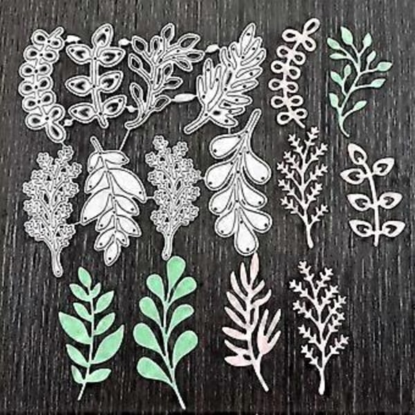 Grener Blade Metal Skærestencils DIY Scrapbooking Album Papirkort Skabelon Form Prægning Håndværk Dekoration