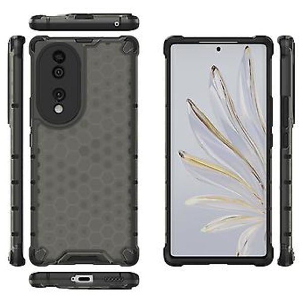 Honeycomb Mobilskal för Honor 70 5G Black