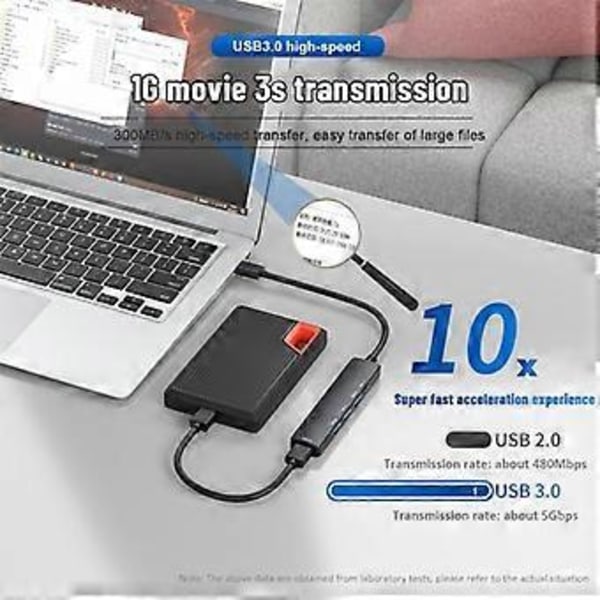RYRA USB C HUB 3.0 Type-C 3.0 5-porttinen Multi Splitter -sovitin OTG Xiaomi Lenovolle