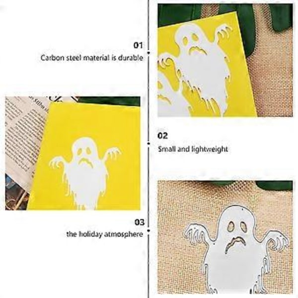 Halloween Spøgelse Metal Skærestencils Prægning DIY Håndværk Dekoration
