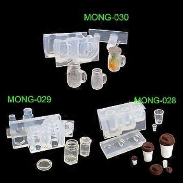 DIY Krystall Epoxy Form Øredobber Halskjede Smykker Form Hengende Anheng Dekor Drikkeflaske Kaffekopp Speil Silikonform 1