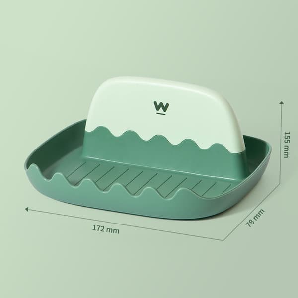 Set med 2 gröna multifunktionella köksskedshållare, plastspat