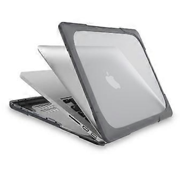 TPU + PC Tvåfärgat Anti-fall Laptop Skyddsfodral För MacBook Pro Retina 13.3 tum A1502 / A1425 (Grå)