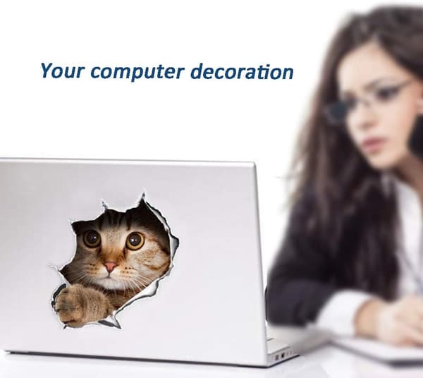 6 st 3D Väggdekaler Katter Självhäftande, Barnväggdekaler/Avtagbara