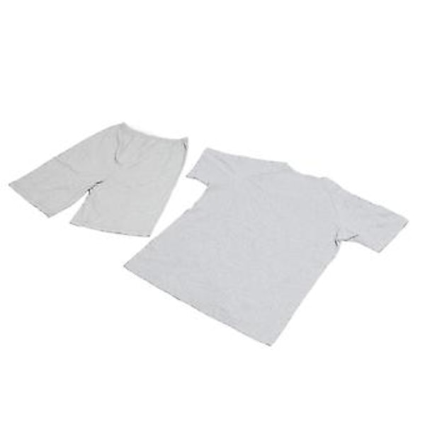 Avrivningsbar Skjorta Byxor Set Kortärmad Universal Unisex Delad Tryckknapp Topp Byxor för Postoperativ Infusion (XL) XL