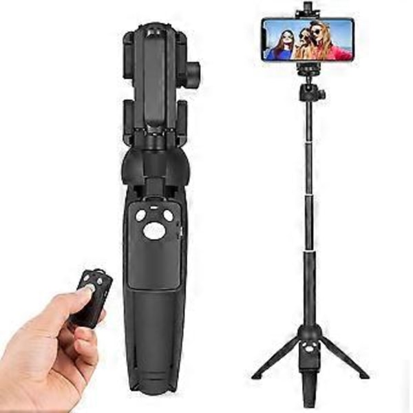 Fjernbetjent Bluetooth Selfie Stick, Tripod Monopod Selfie Stick med Bluetooth Fjernbetjening til iPhone 8/iPhone 8 Plus/X/iPhone 7/iPhone 7 Plus/Galaxy Note 8/S8