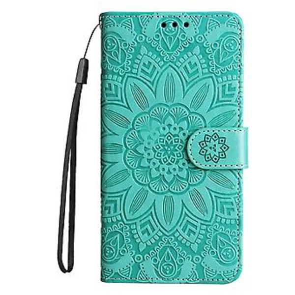 Solros Läder Telefonfodral För Huawei nova Y61 Green