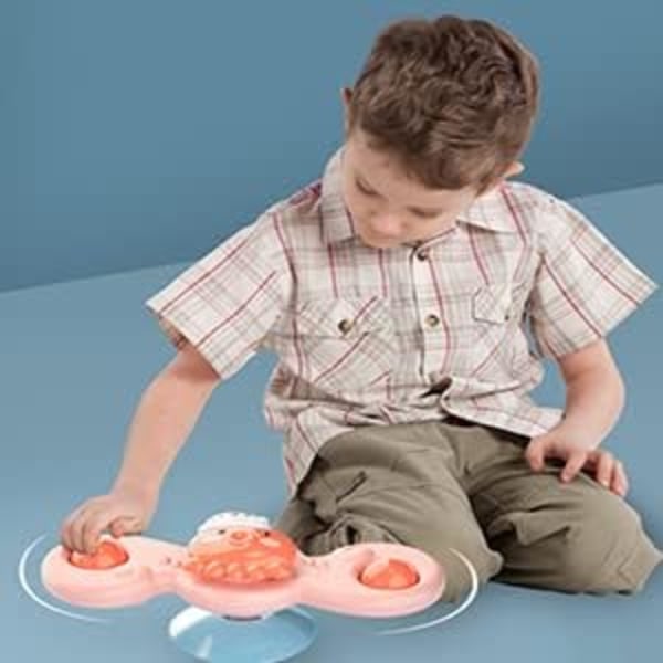 Sugkopp leker, snurrende topp babyleker, havserie roterende