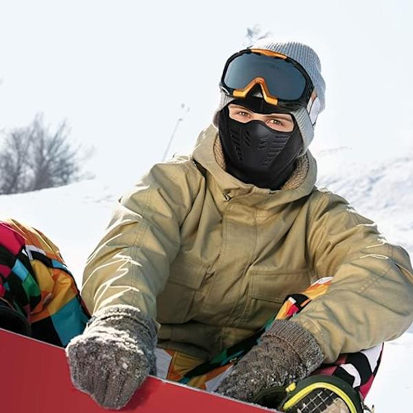 One Size - Svart Balaclava för Män - Airsoft Mask - Ansiktsvärmare -