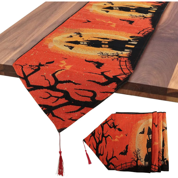 1 stk. Castle Tassel Runner Duks, Halloween Duks, for