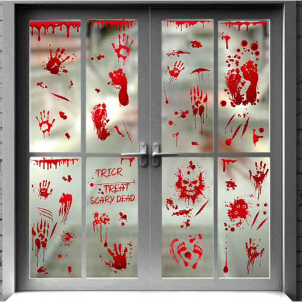 Halloween-juhlan koristetarrat noita kurpitsa lepakko hämähäkki