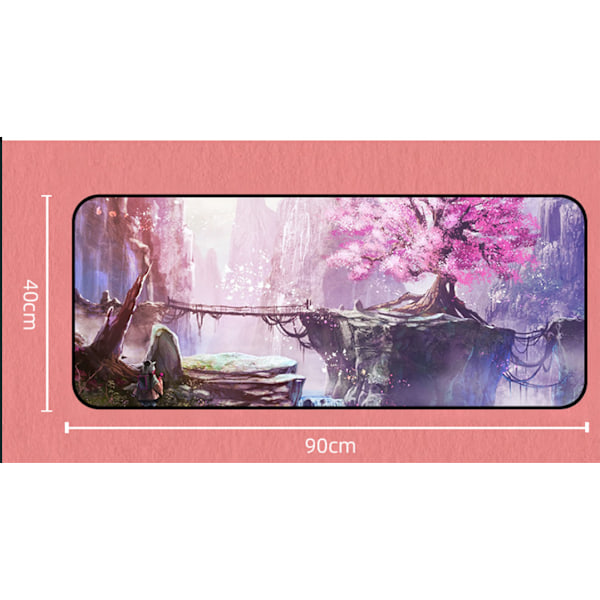 Gaming Musematte XXL Stor Utvidet Musematte 900x400x4 mm, Dura