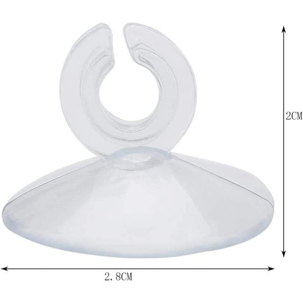 Akvarie sugkopp, 100 stycken transparenta sugkoppar för akvarium