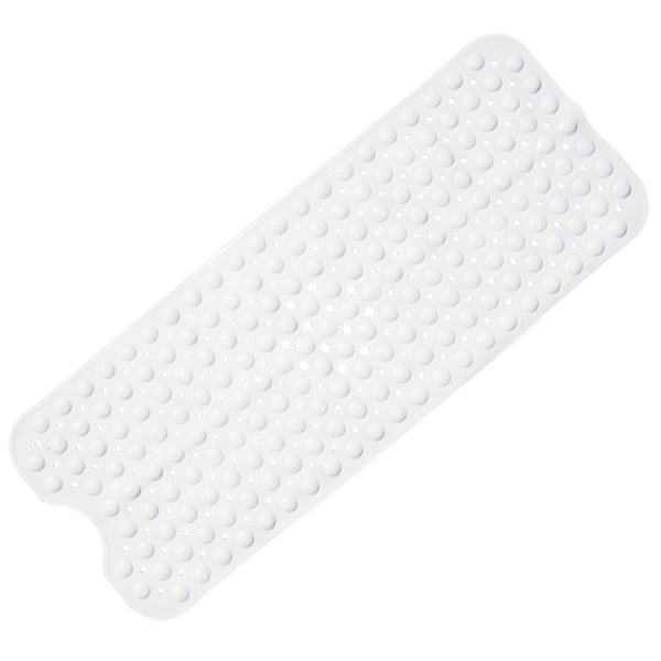 100 x 40 cm, (Hvid), Bademåtte, Skridsikker Bademåtte, Ekstra Lang Måtte