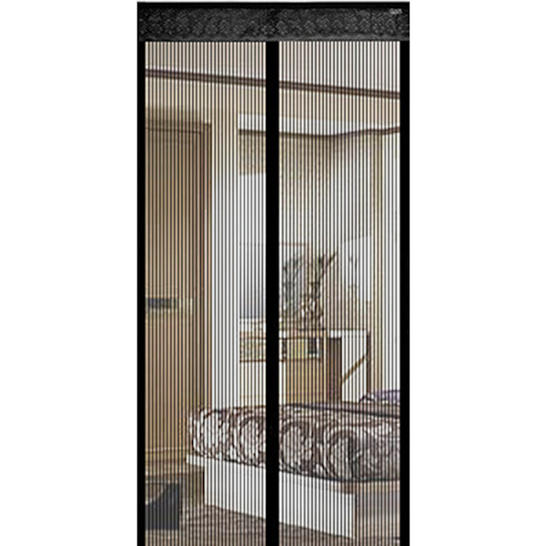 Musta Uusi 90x210cm Hyttysverkko Ovi Magneettinen Hyttysverkko Curta