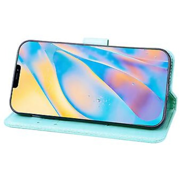 Ruusuaiheinen nahkakotelo iPhone 12:lle Green