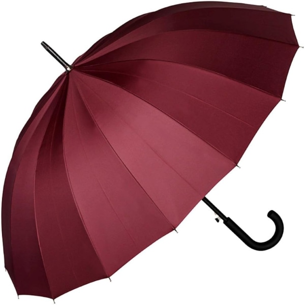 Canne Large Robust Automatic Open Umbrella viininpunainen