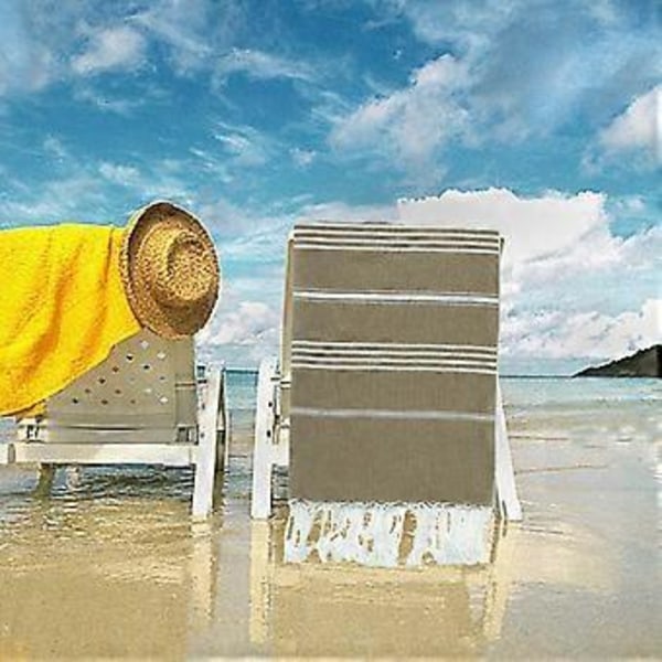 Fint Fiber Strandhåndklæde Let Badehåndklæde Sand Strandtæppe Rejse Svømmepøl Multifunktionelt Håndklæde 90x180 cm