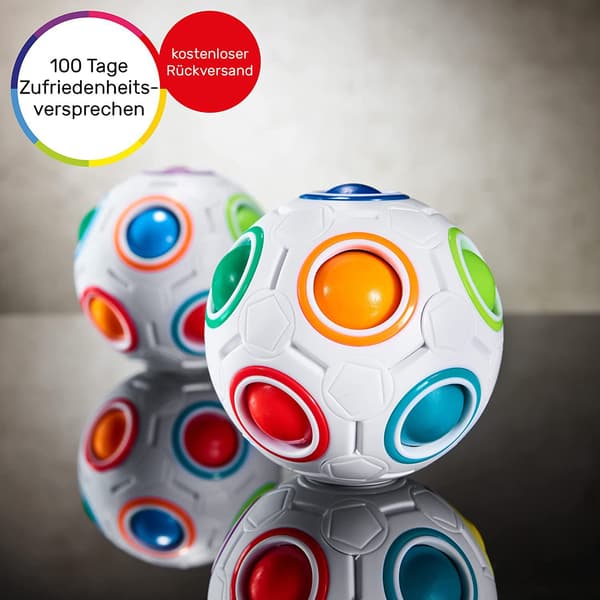Hastighetskubboll Rolig Stressavlastare Magisk Boll, Magisk Regnbåge Pussel