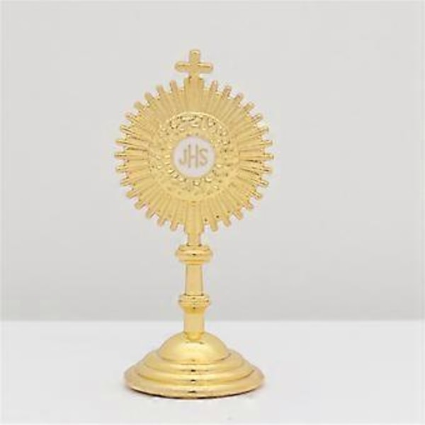 Metal HolySunshine Korsfigur Zinklegering Kristent Katolsk Kunst Statue til Hjem Soveværelse Stue Bilindretning Guld Gold