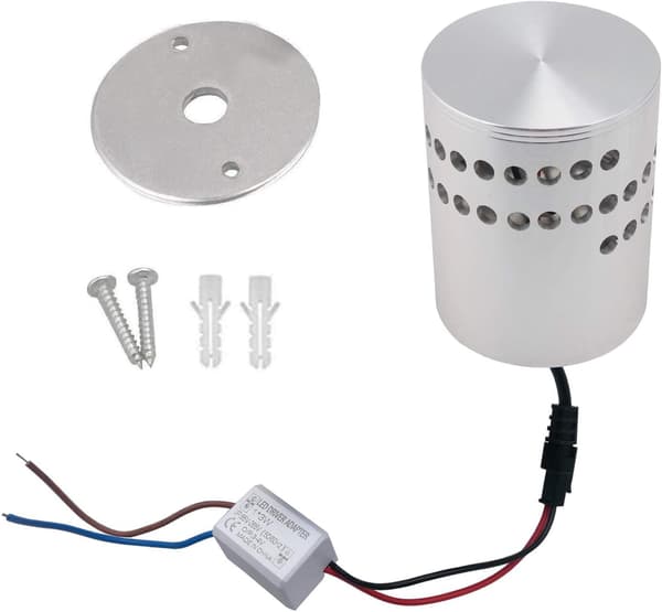 En del (hvitt lys, overflatemontert 3w) 3 watt LED-vegglampe,