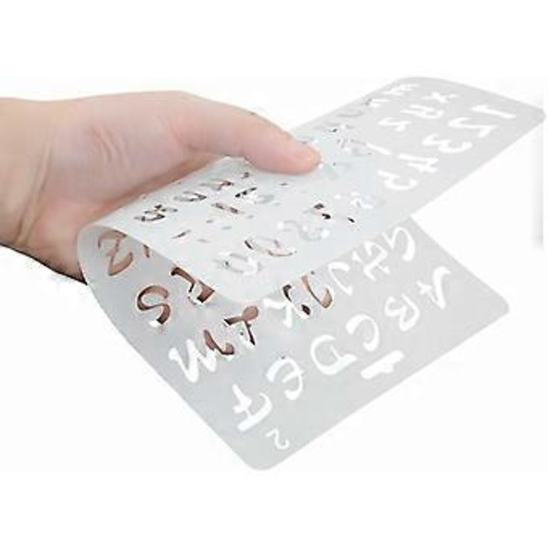 Numero- ja kirjainmallit, uudelleenkäytettävät, aakkosmallit, maalaus, leikekirjailu